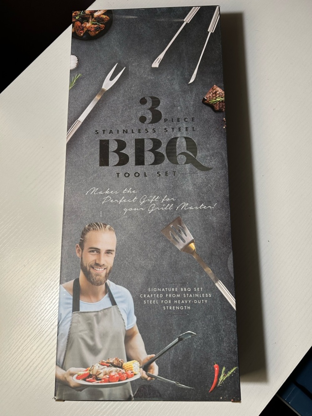 New! eco-one collection 3-Piece Stainless Steel BBQ Tool Set with carrying case
